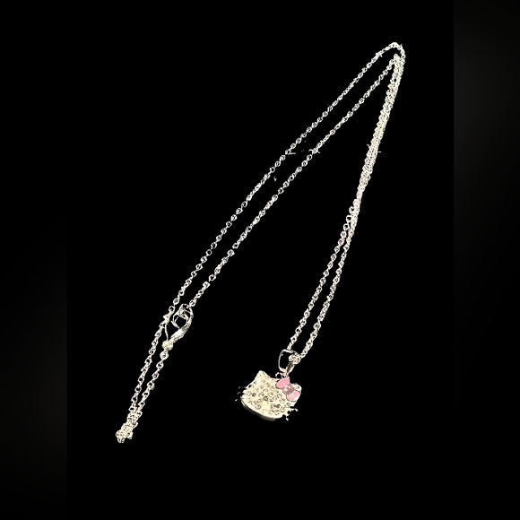 Hello Kitty Fine Silver Plated Charm and Chain - Picture 2 of 5